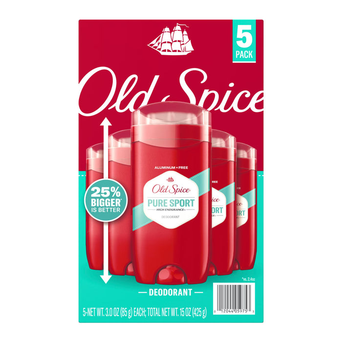 Old Spice High Endurance Deodorant for Men. 5-Pack , 5 x 3 oz