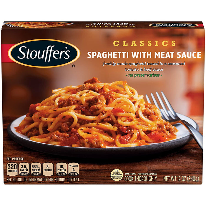 Stouffer's Spaghetti With Meat Sauce Frozen Meal, 12 oz