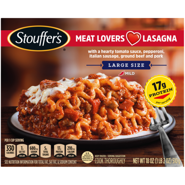 Stouffer's Meat Lovers Lasagna, 18 oz