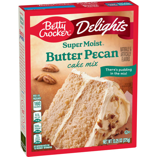 Betty Crocker Delights Super Moist Butter Pecan Cake Mix, 13.25 oz