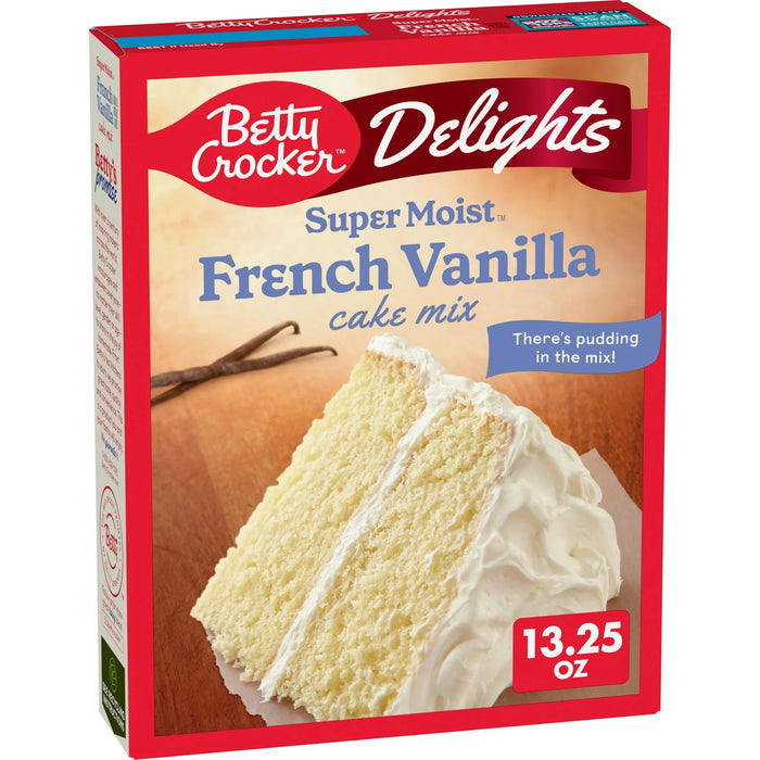 Betty Crocker Delights Super Moist French Vanilla Flavored Cake Mix, 13.25 oz