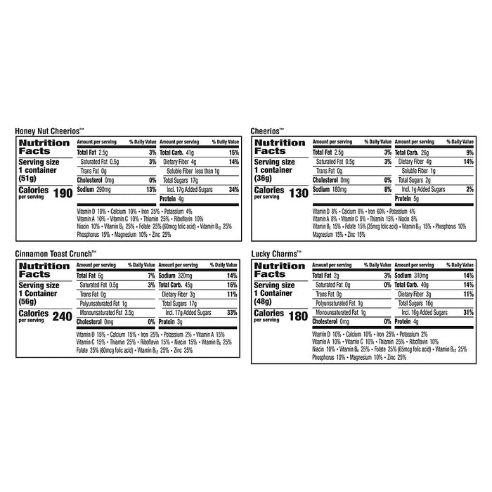 General Mills Cereal Cups Variety Pack, 12 ct