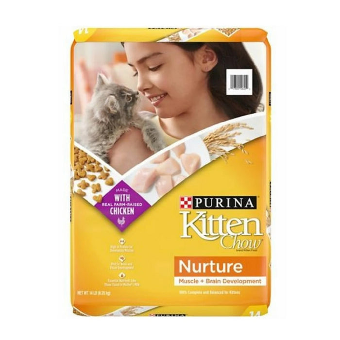 Purina Kitten Chow  Muscle & Brain Development Bag Dry Cat Food, 14 lbs