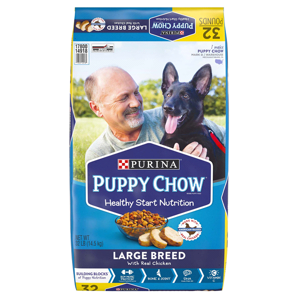 Purina Puppy Chow Large Breed With Real Chicken  , 32 lbs