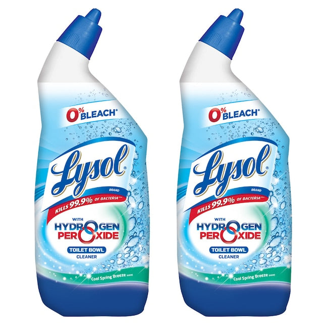 Lysol Hydrogen Peroxide 2-Pack 24-oz Cool Spring Breeze Toilet Bowl Cleaner, 2 x 24 oz