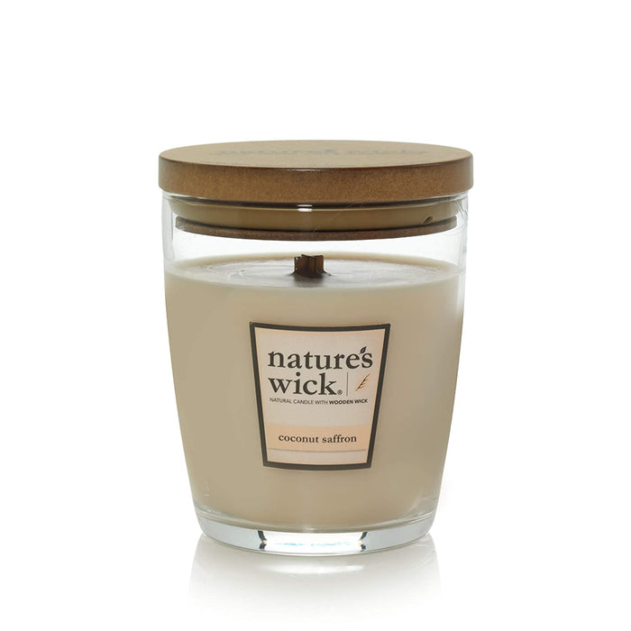 Nature's Wick Coconut Saffron Scented Candle, 10 oz
