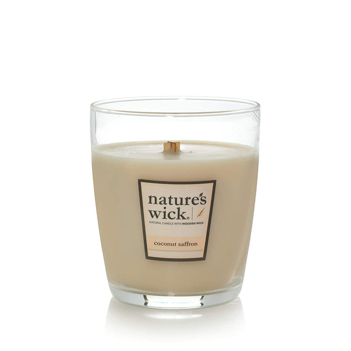 Nature's Wick Coconut Saffron Scented Candle, 10 oz