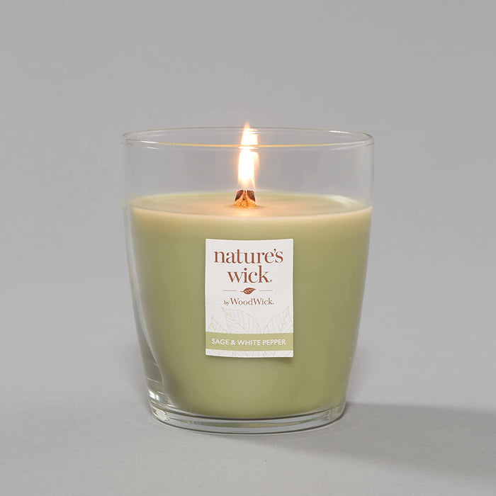 Nature's Wick Sage & White Pepper Scented Candle , 10 oz