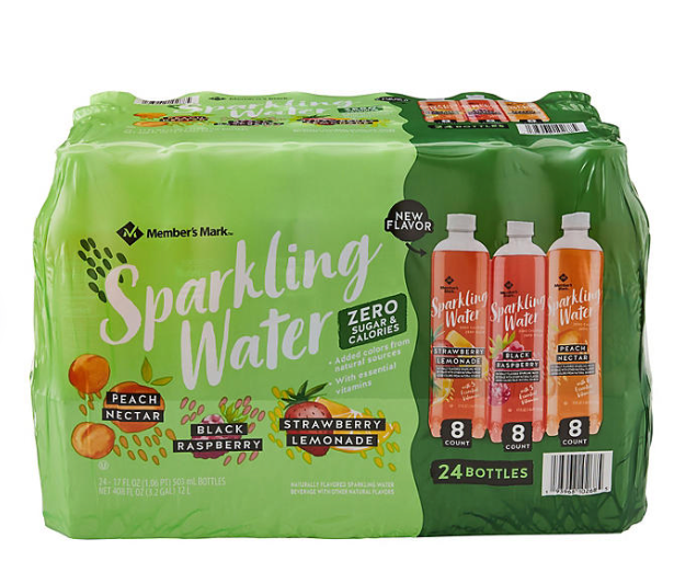 Member's Sparkling 24-Pack Water Variety Pack, 24 ct