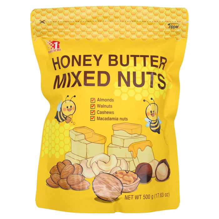 Rakuichi Honey Butter Mixed Nuts, 14.1 OZ
