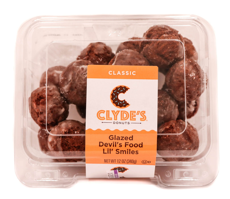 Clyde's Donuts Glazed Devil's Food Lil' Smiles Donuts, 12 oz