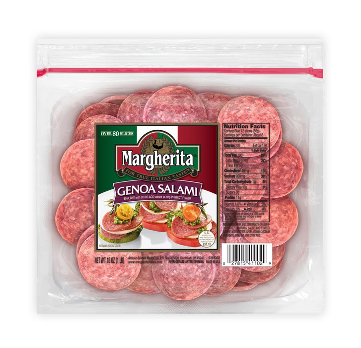 Margherita Genoa Salami Cracker Cut, 16 oz