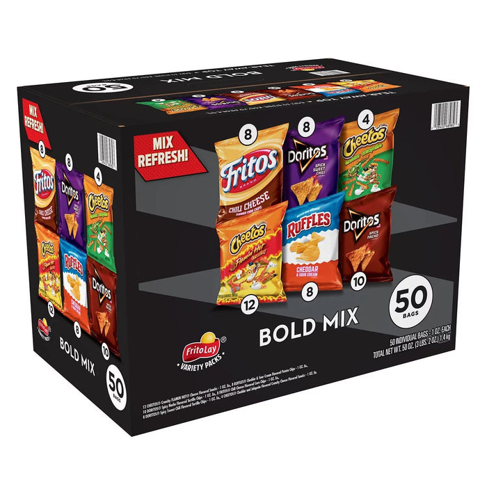 Frito-Lay Bold Mix Variety Pack, 50 ct