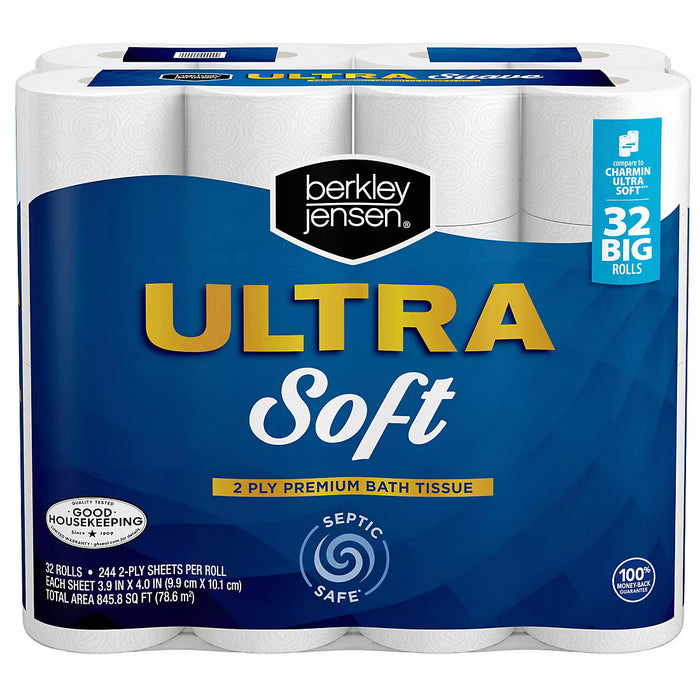 Bj Ultra Soft Bath Tissue, 32 MEGA ROLL