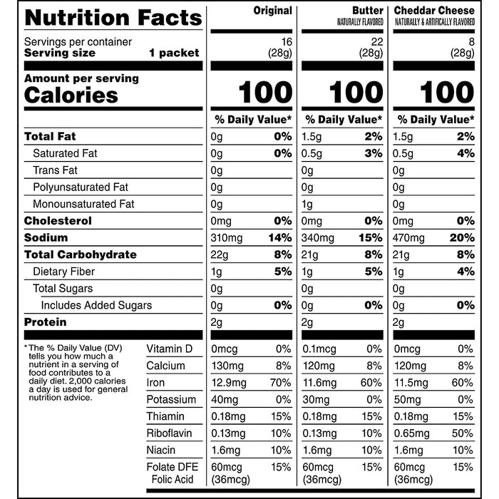 Quaker Instant Grits Flavor Variety Pack, 46 x 0.98 oz