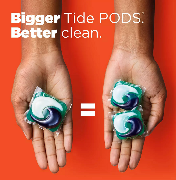 Tide PODS Hygienic Clean Heavy Duty Laundry Detergent Pacs, Original Scent , 72 ct