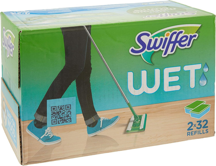 Swiffer Sweeper Wet Refills, 2 X 32 CT