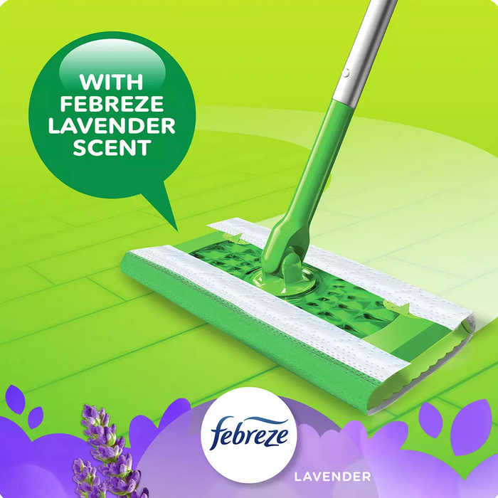 Swiffer Sweeper Heavy Duty Multi-Surface Wet Cloth Refills, Fresh Scent , 2 x 27 ct