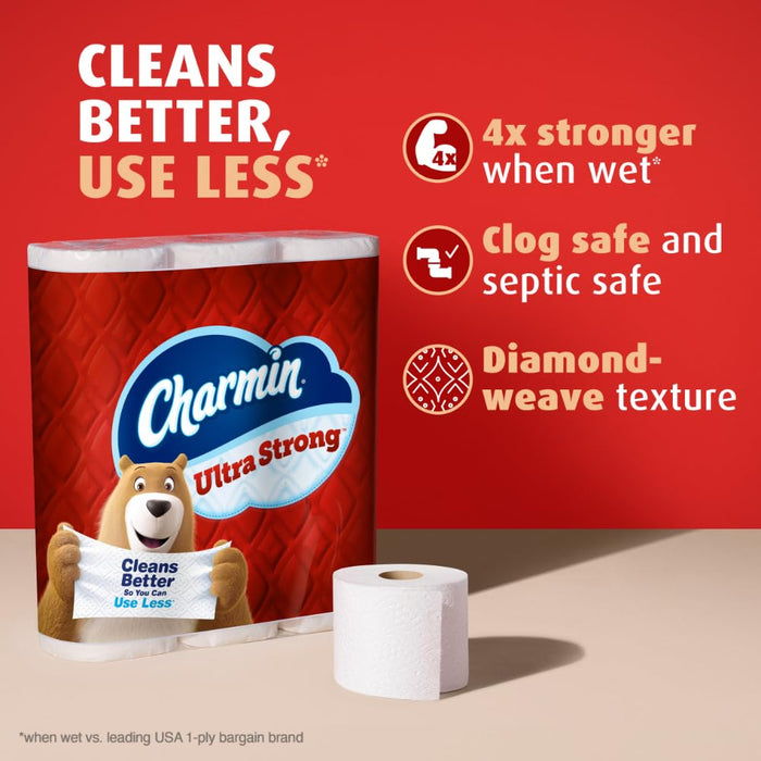 Charmin Ultra Strong Toilet Paper 18 Mega Rolls, 220 Sheets Per Roll, 18 rolls