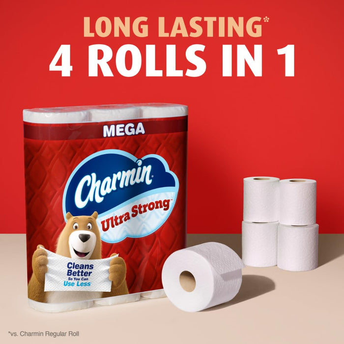Charmin Ultra Strong Toilet Paper 18 Mega Rolls, 220 Sheets Per Roll, 18 rolls