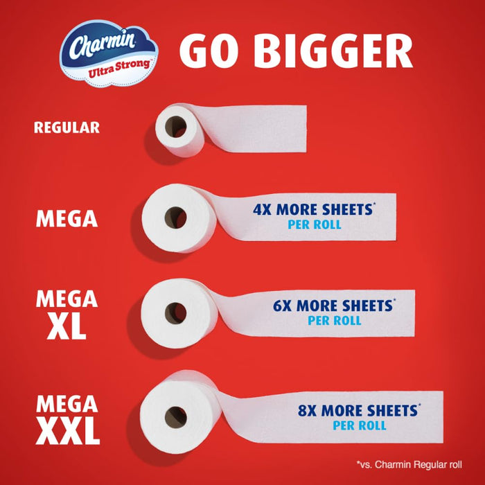 Charmin Ultra Strong Toilet Paper 18 Mega Rolls, 220 Sheets Per Roll, 18 rolls