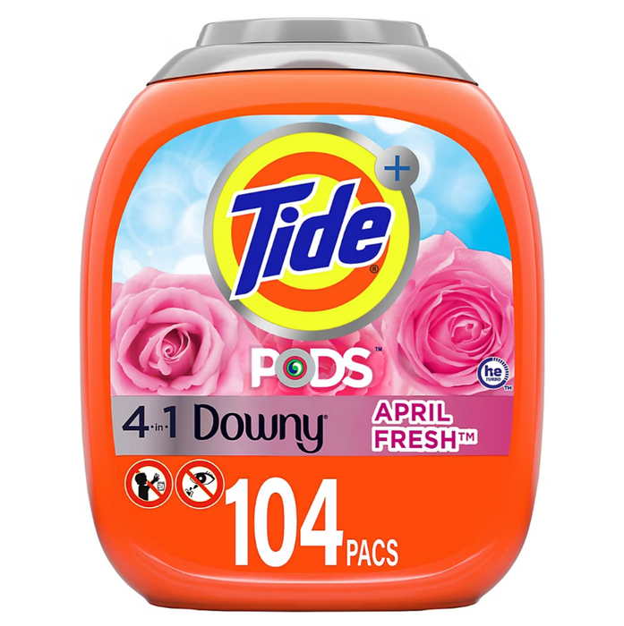Tide Pods W Downy April Fresh, 104 CT