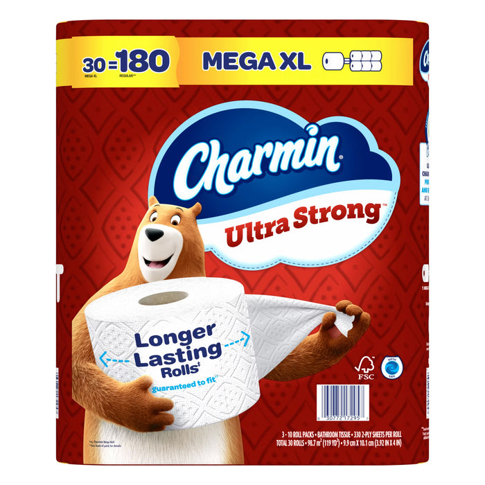 Charmin Ultra Strong Mega XL Toilet Paper, 330 Sheets , 30 ct