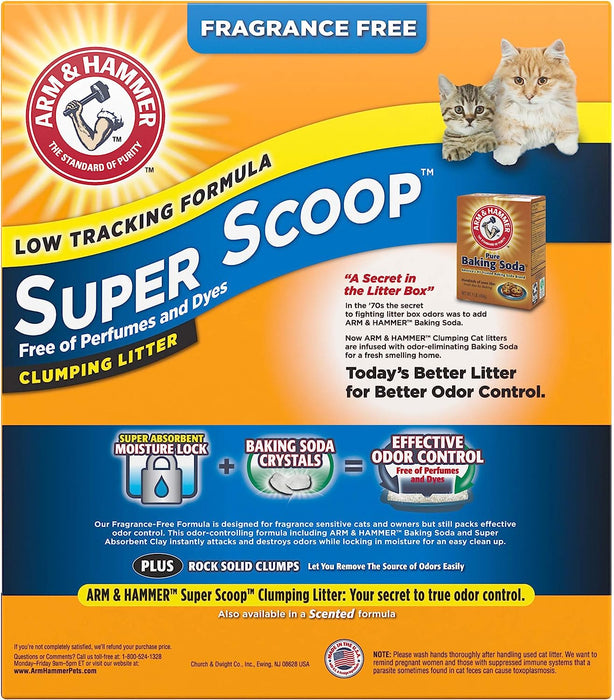 A&H Super Scoop Clumping Cat Litter, Fragrance Free, 40 lbs