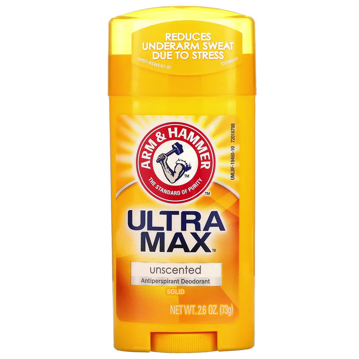 Arm & Hammer UltraMax, Solid Antiperspirant Deodorant, Unscented, 2.6 oz