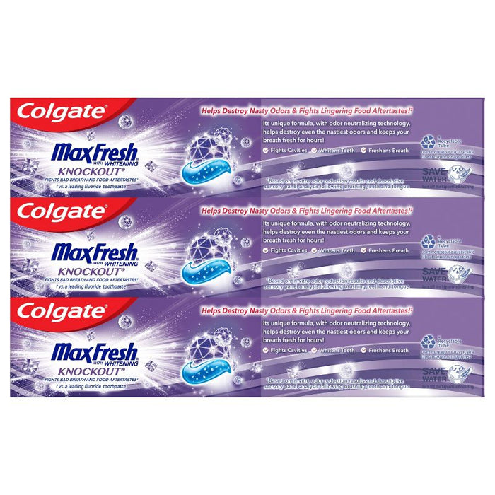 Colgate Max Fresh Knockout Toothpaste, 3-Pack , 3 x 6.3 oz
