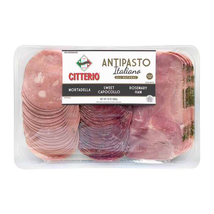 Citterio Antipasto Italiano Rosmarino, Mortadella & Sweet Capocollo, 24 oz