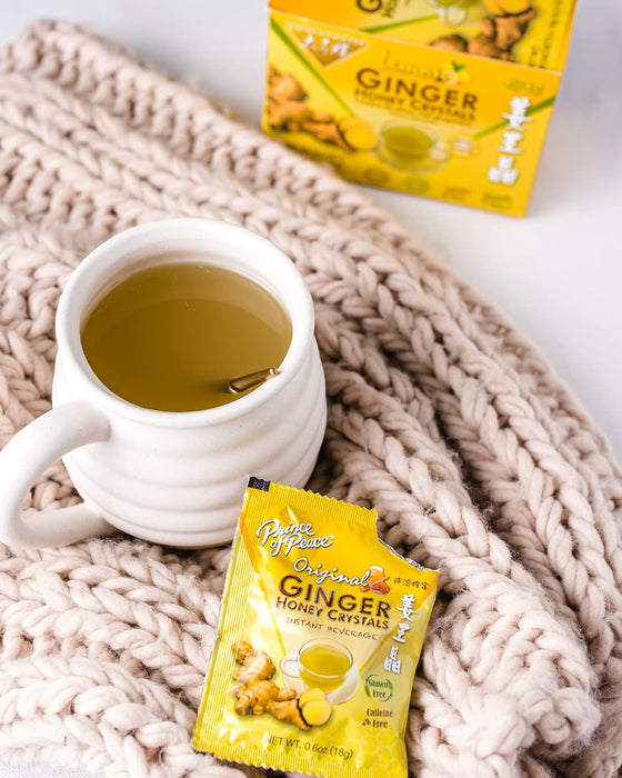 Prince of Peace Ginger Honey Crystals - Instant Beverage Lemon, 30 ct
