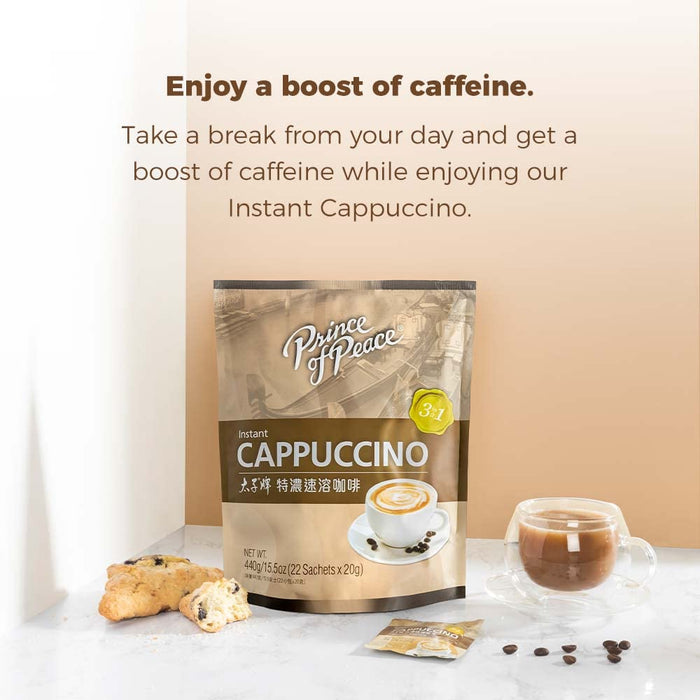 Prince of Peace 3 in 1 Instant Cappuccino, 22 x 20 gr