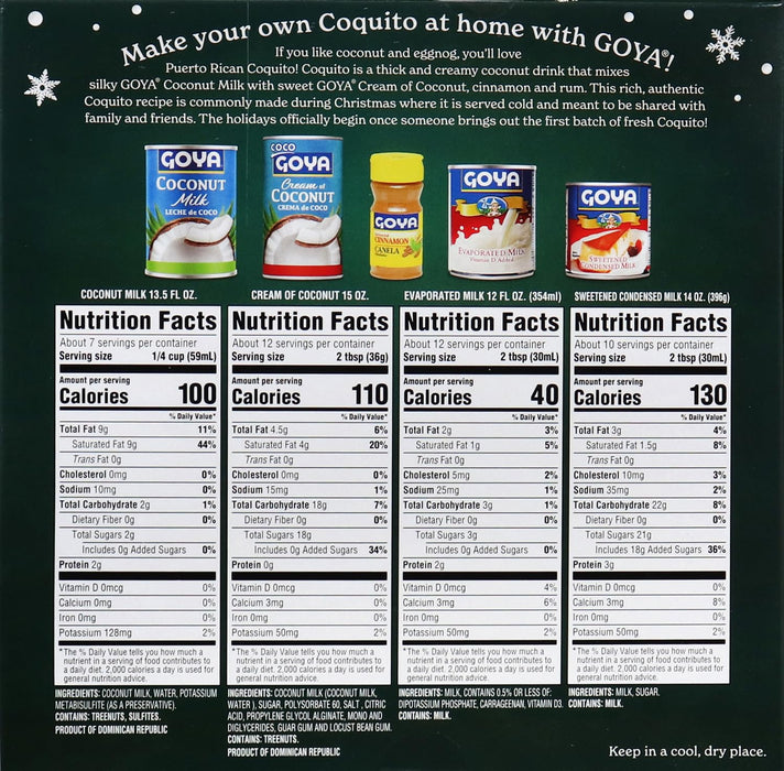 Goya Coquito Holiday Kit , 7 Servings