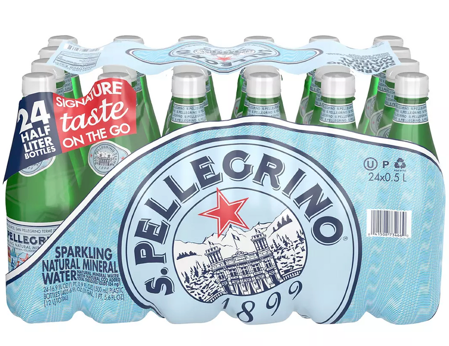 San Pellegrino Sparkling Water, 24-Pack , 25 x 500 ml