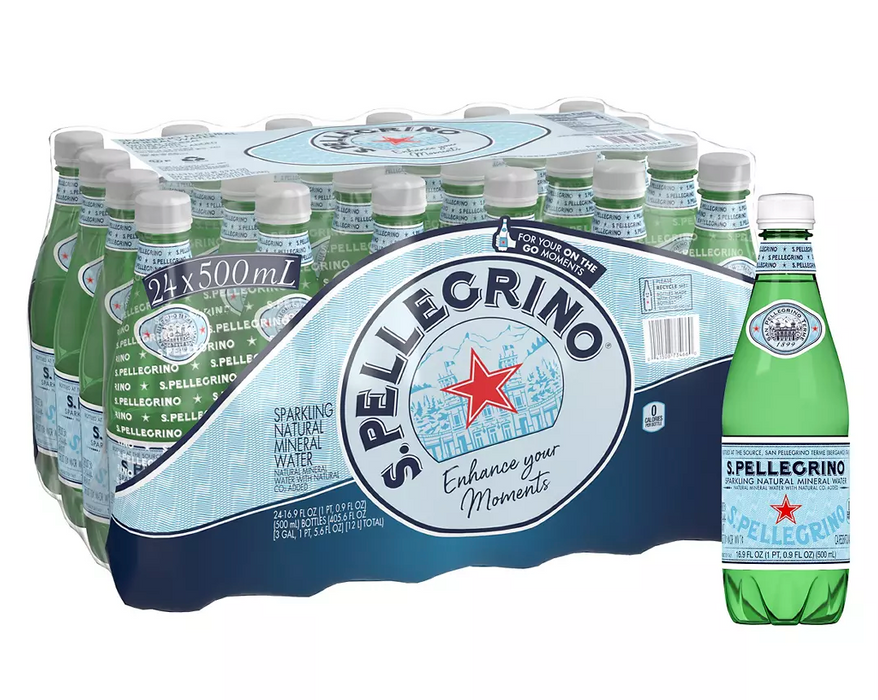 San Pellegrino Sparkling Water, 24-Pack , 25 x 500 ml