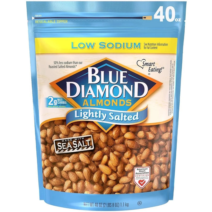 Blue Diamond Lightly Salted Whole Almonds, 40 oz