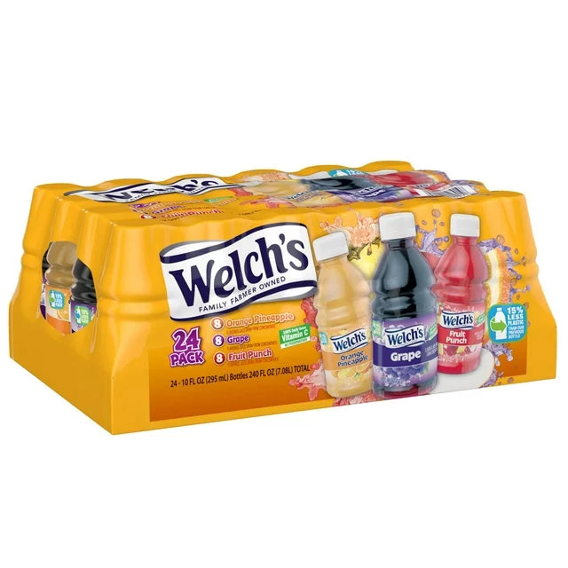 Welchs Variety Pack Juice Bottles, 24-Pack , 24 x 10 oz