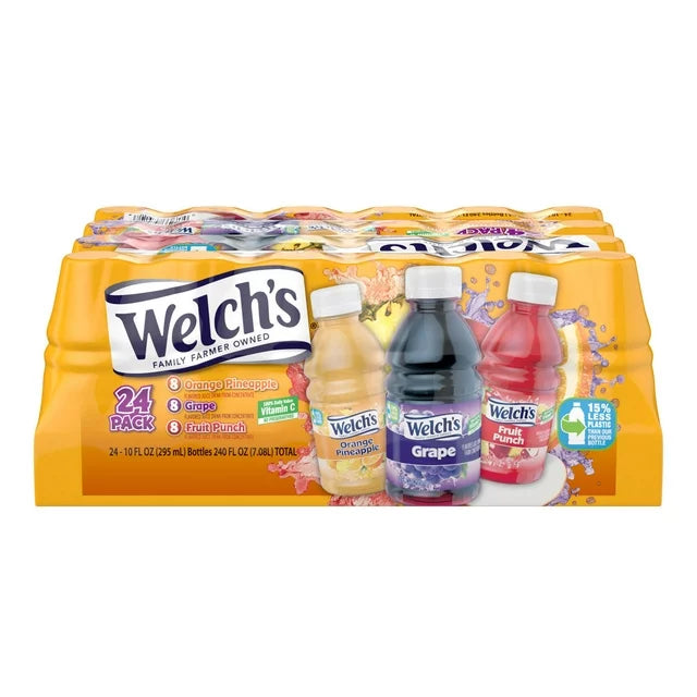 Welchs Variety Pack Juice Bottles, 24-Pack , 24 x 10 oz