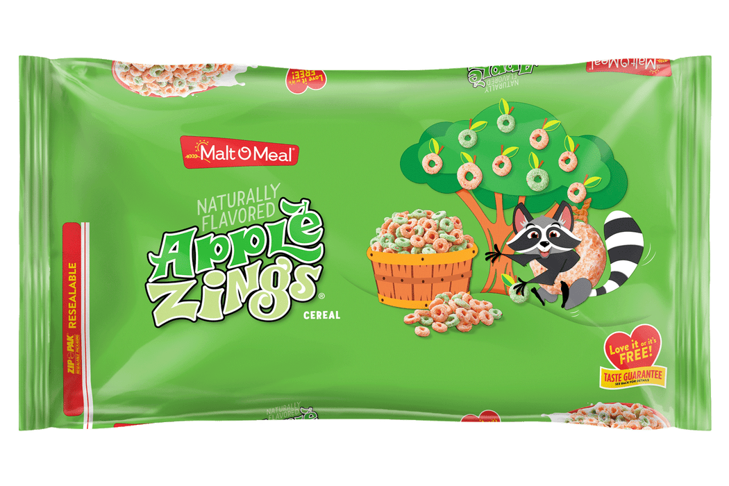Malt-O Meal Apple Zings Breakfast Cereal, Super Size Bulk Bagged Cereal , 24.4 oz