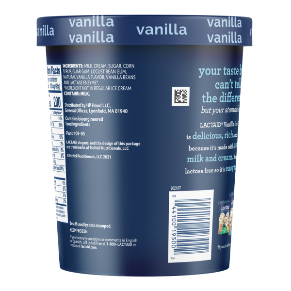 Lactaid 100% Lactose-Free Vanilla Ice Cream , 32 oz