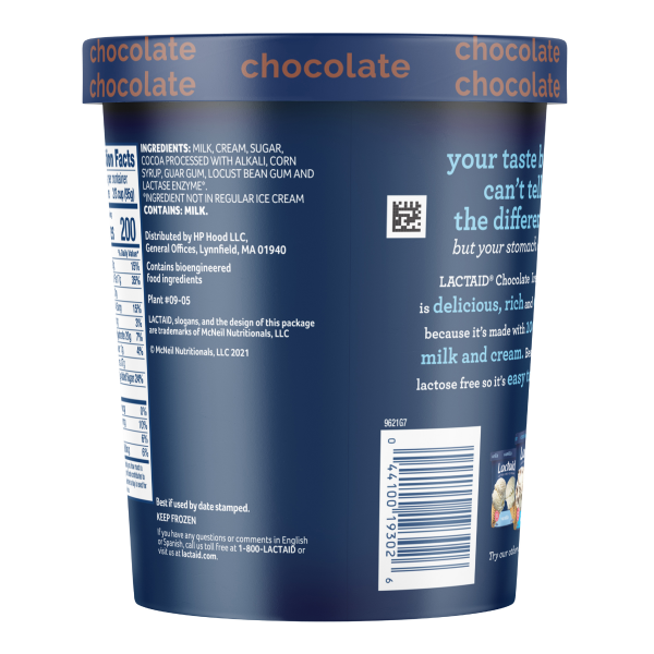 Lactaid 100% Lactose-Free Chocolate Ice Cream , 32 oz