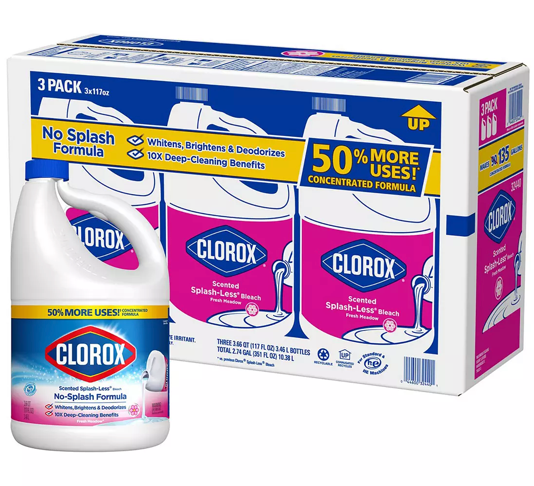 Clorox NoSplash Scented Bleach Formula, 3Pack , 3 x 117 oz —