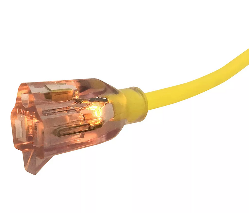 USW 12/3 50-Ft. Yellow Lighted Extension Cord , 50 ft