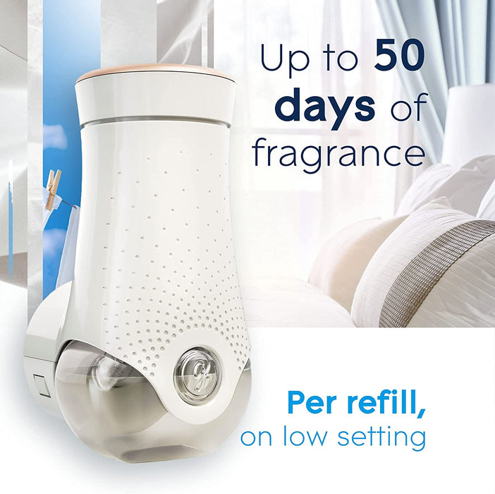 Glade PlugIns Refills Air Freshener, Scented and Essential Oils for Home and Bathroom, Clean Linen, 2 x 0.67 oz