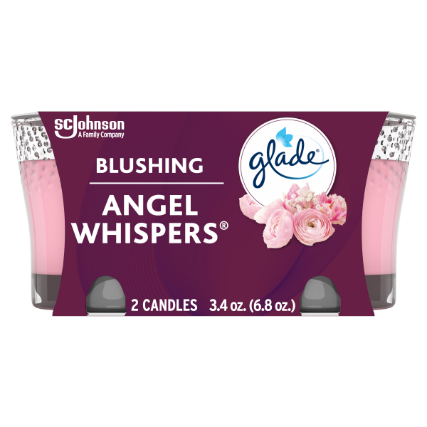 Glade Jar Candle Air Freshener, Angel Whispers, 2 x 96 oz —
