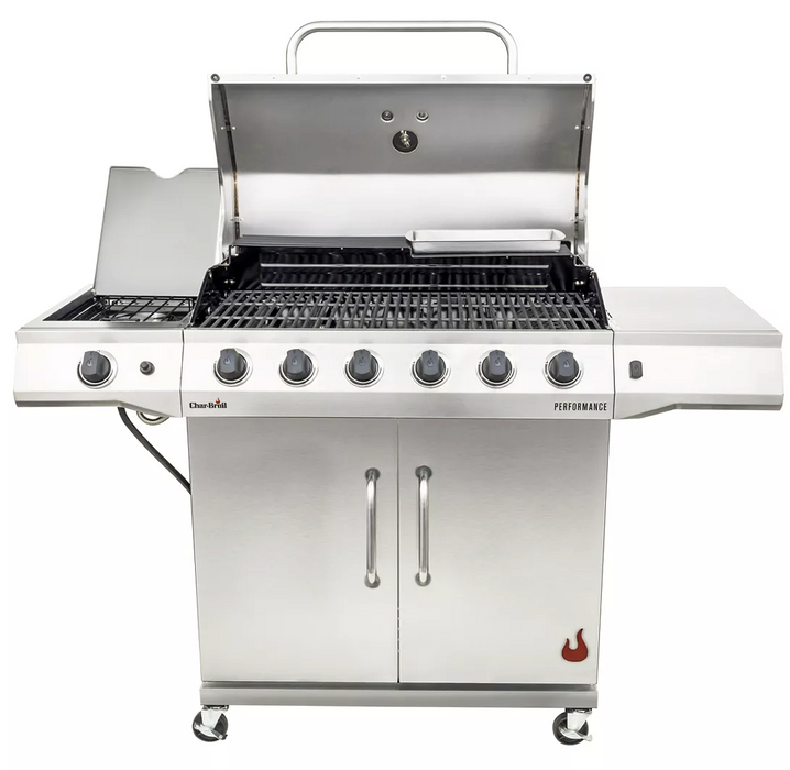 Char-Broil Performance Series 6-Burner Gas Grill With Stainless Steel Cabinet & Soft Cover, 1 pc