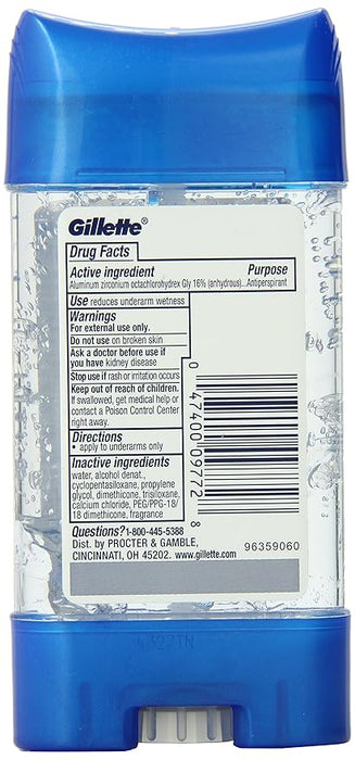 Gillette Clear Gel Deodorant, 3.8 OZ