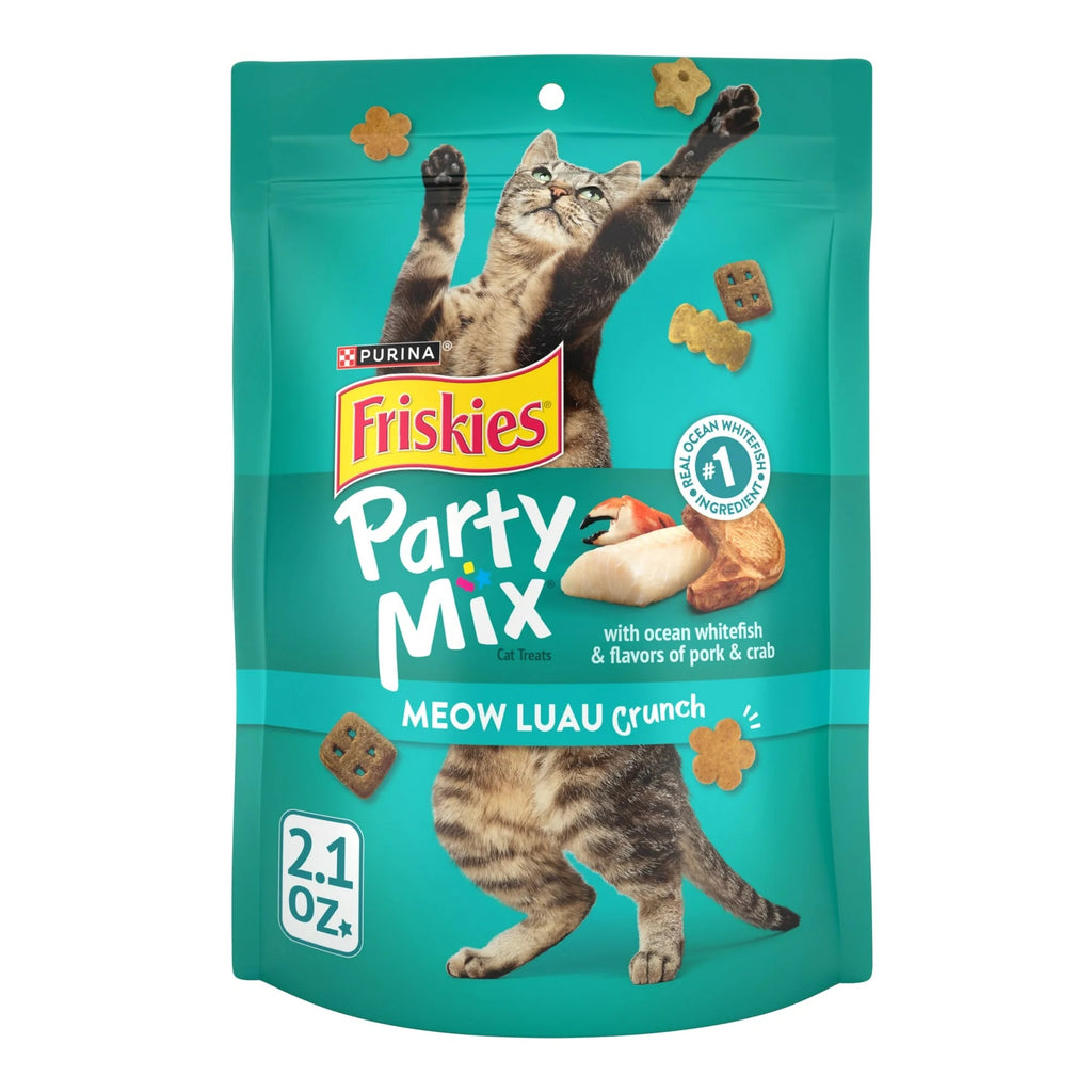 Purina Friskies Cat Treats, Party Mix Meow Luau Crunch, oz