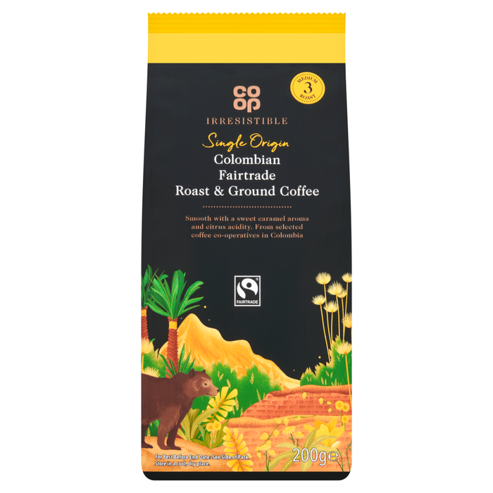 Co Op Irr Colombian Ft Ground Coffee, 200 GR
